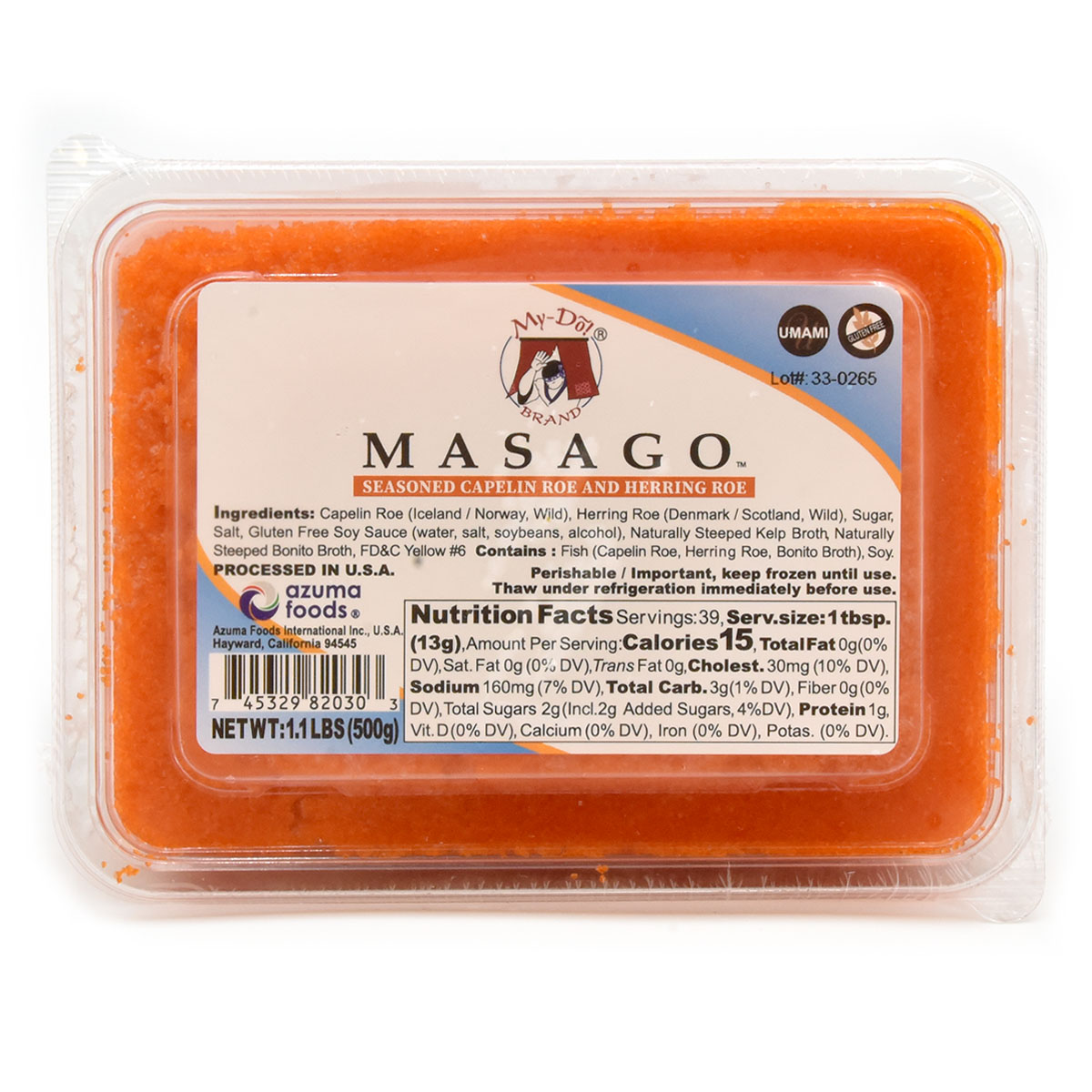 Azuma Masago (Seasoned Capelin Roe and Herring Roe)