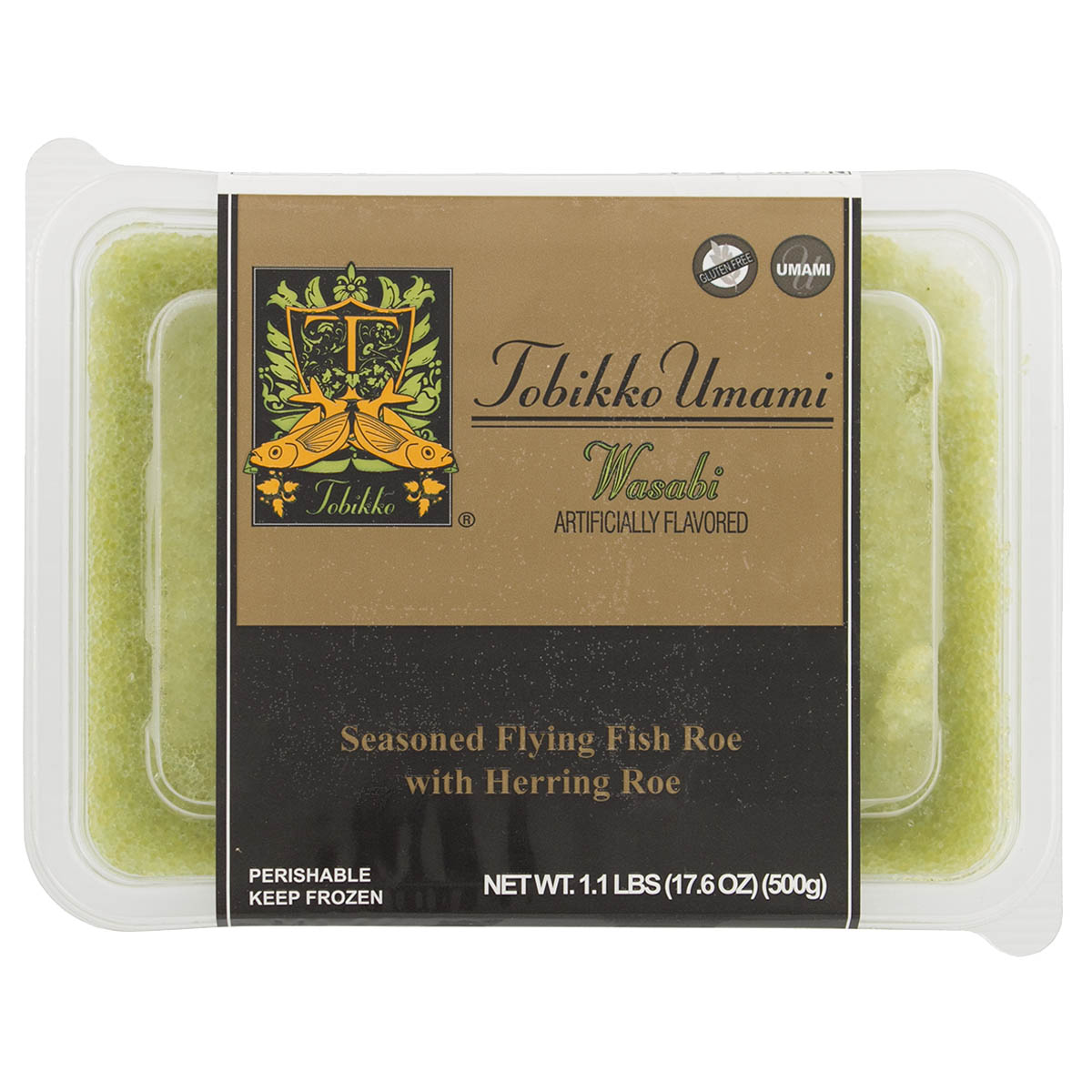 Azuma Wasabi Tobiko (Seasoned Flying Fish Roe)