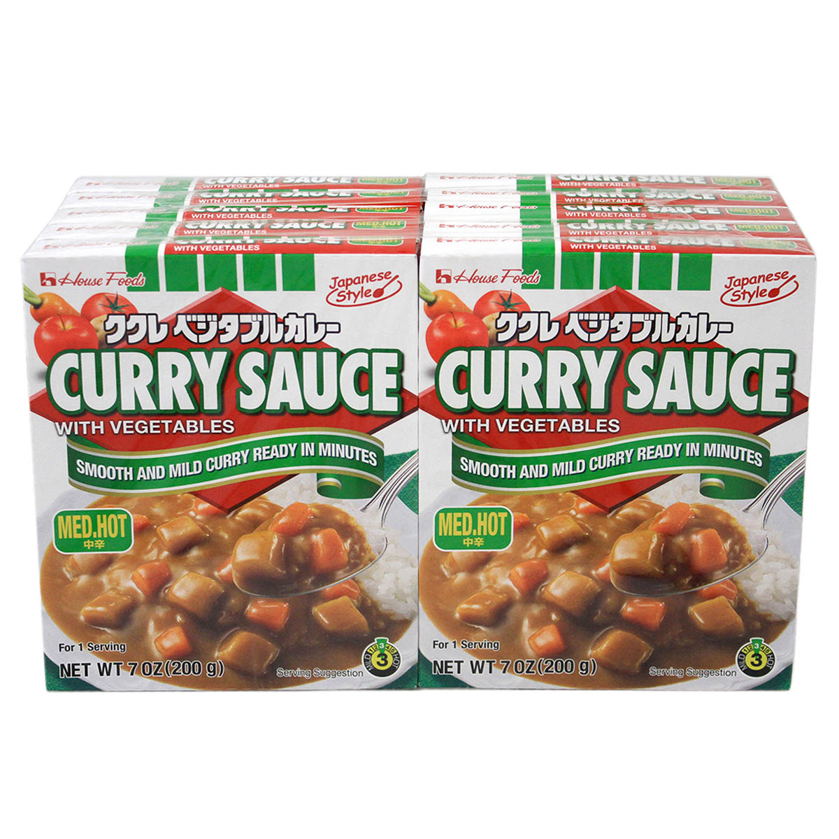 House Foods Curry Sauce with Vegetable Medium Hot