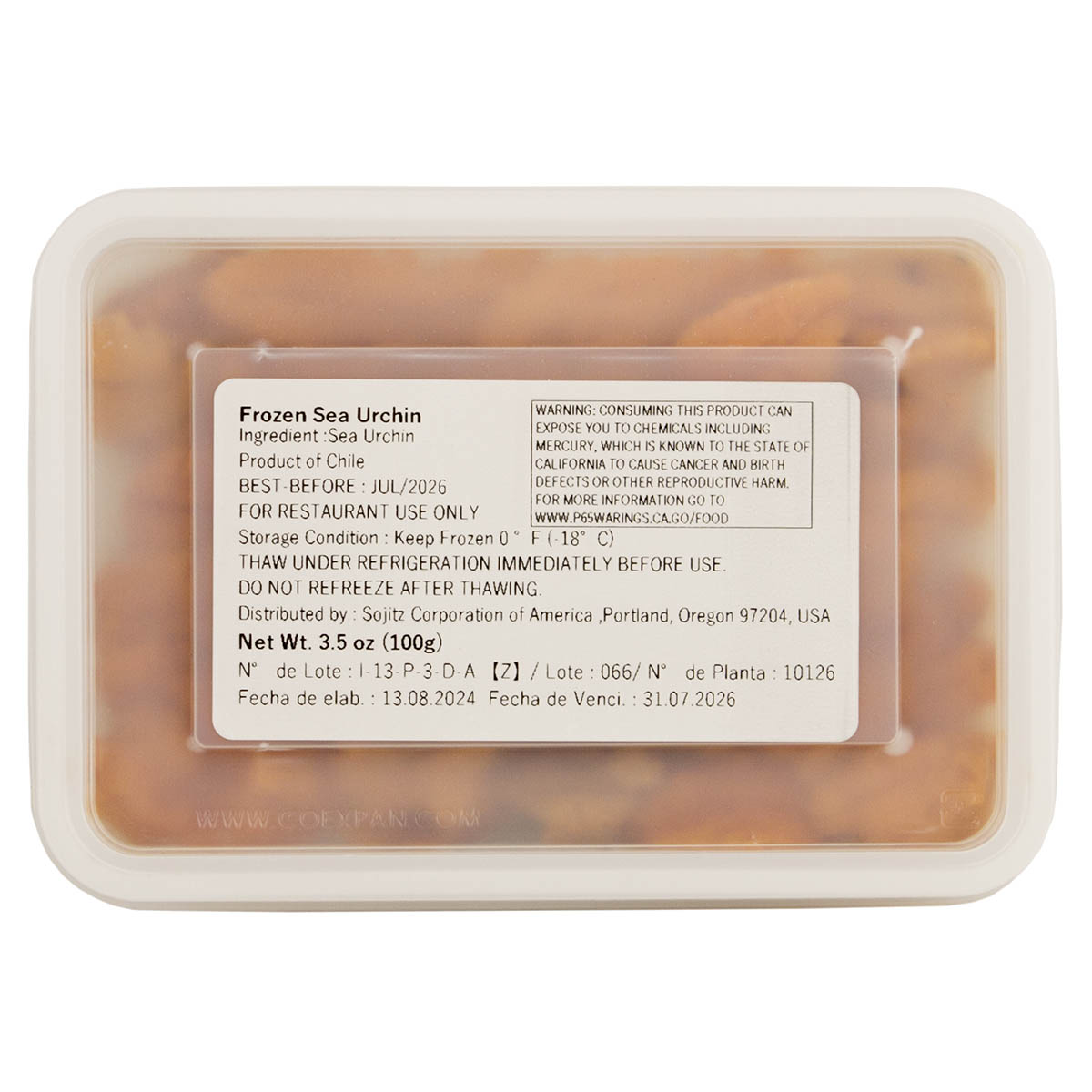 MF Frozen Sea Urchin w/o Alum