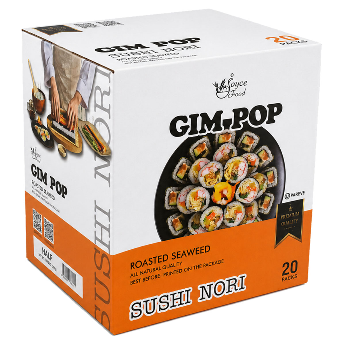 Gim Pop Sushi Nori Half Cut(ORANGE BOX) 130g