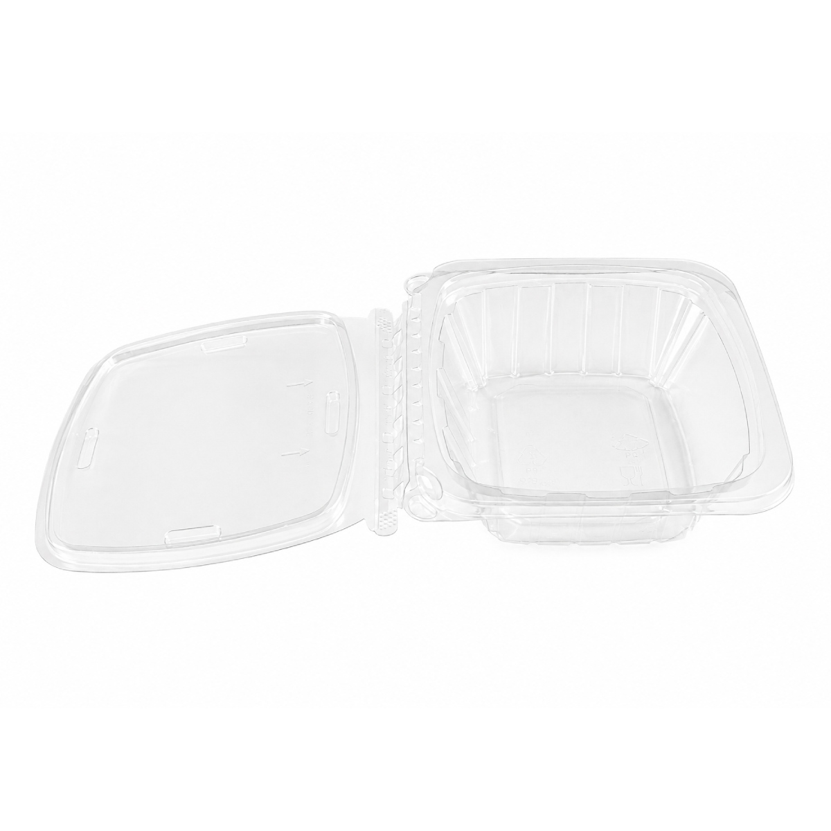 8 oz Clear Container Hinged